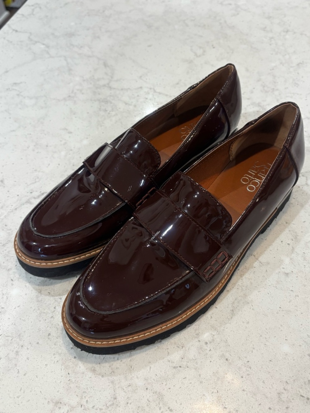 FRANCO SARTO Cassandra patent loafers
